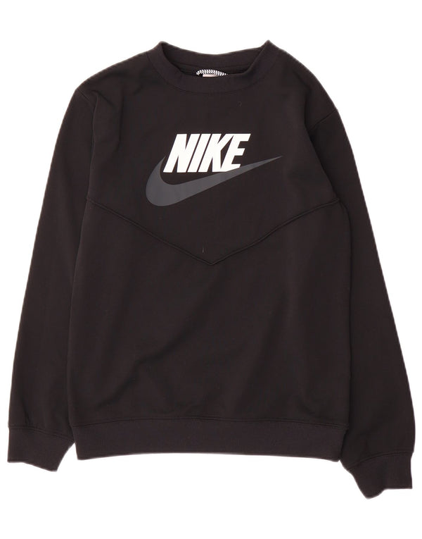 Suéter gráfico Nike Boys Graphic 12-13 anos grande poliéster preto
