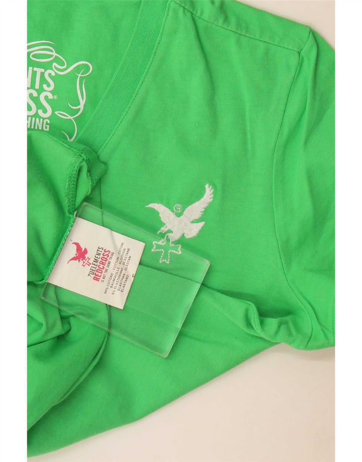 Camiseta feminina Zu Elements com estampa gráfica UK 10 algodão verde pequeno