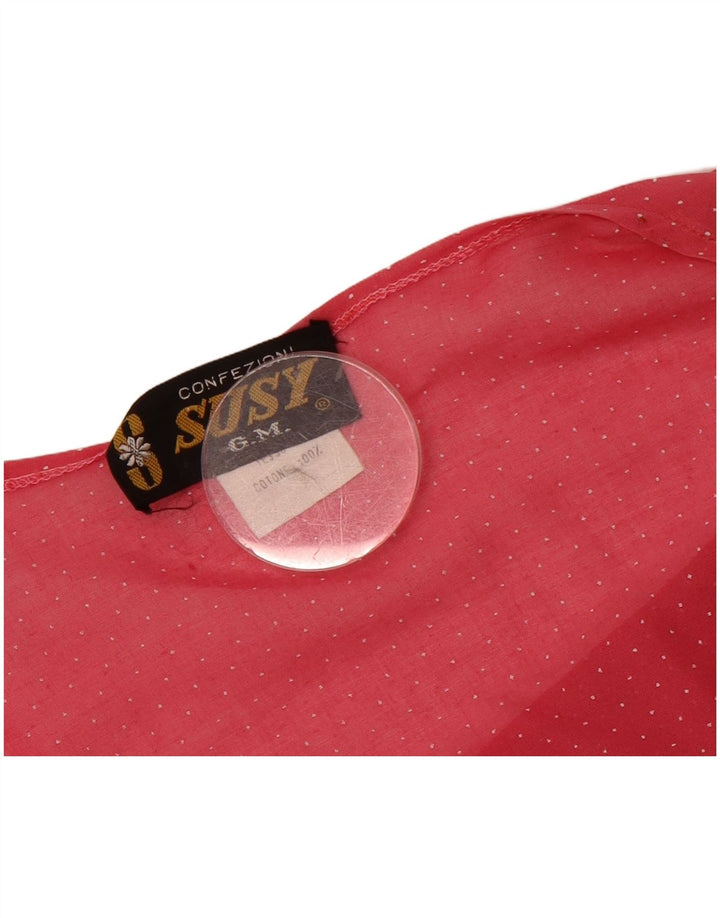 Blusa feminina CONFEZIONI IT 44 médio rosa bolinhas algodão