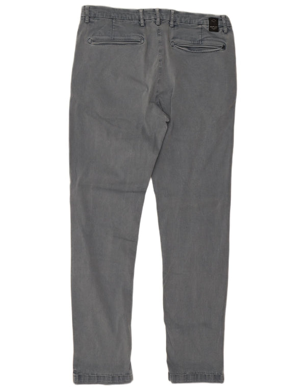 Replay Mens Slim Jeans W34 L32 Cinza Algodão