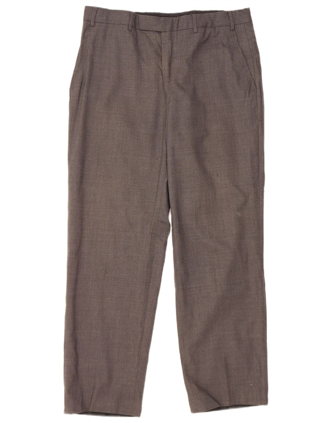 Calça masculina de terno reto AQUASCUTUM W34 L29 cinza