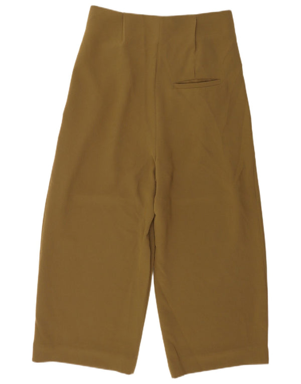 Calça feminina Cos cintura alta com pregas EU 42 grande W32 L24 cáqui