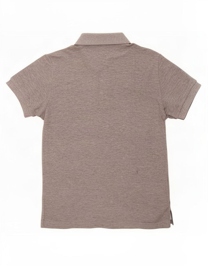 Camisa polo masculina Benetton pequena cinza