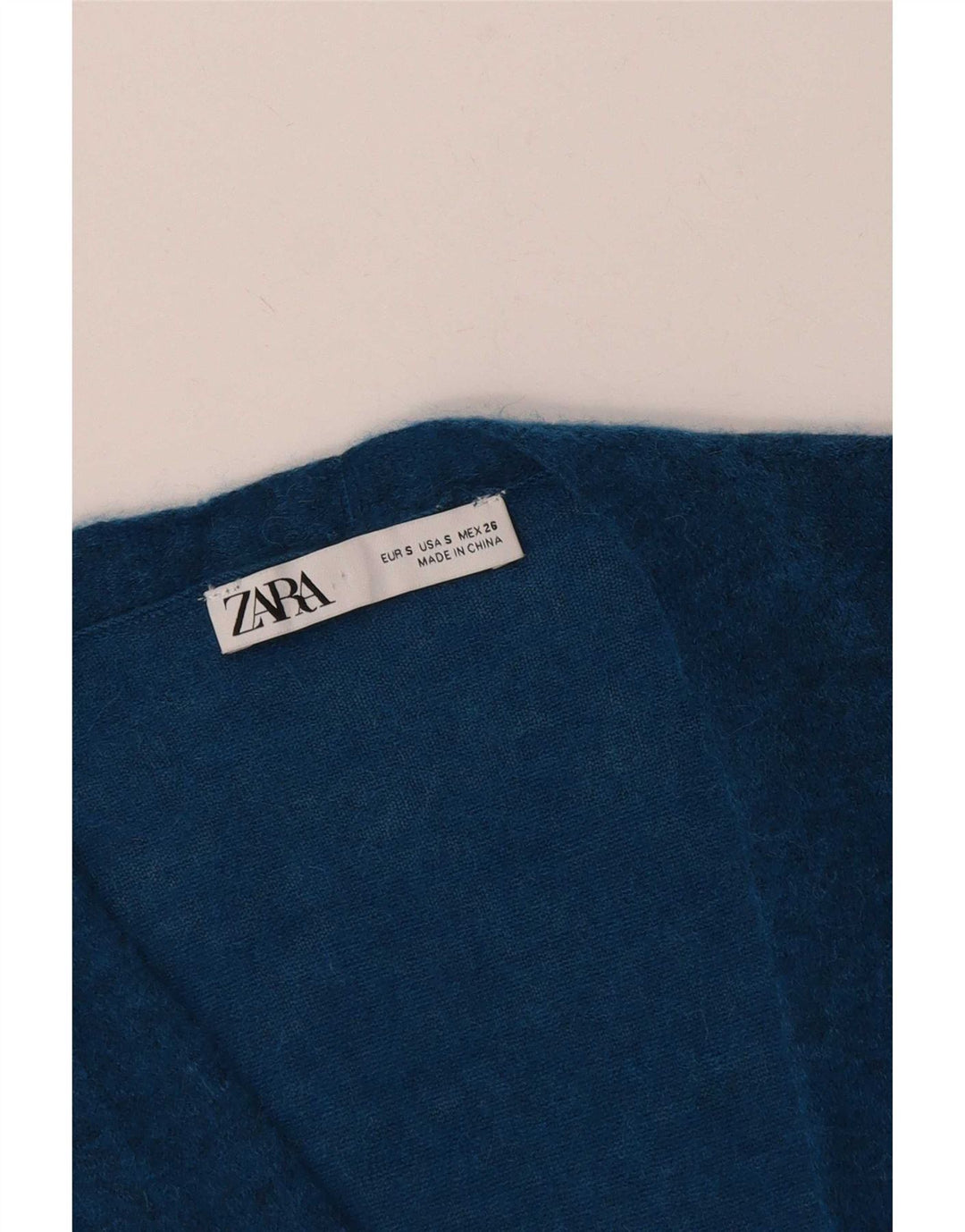 Suéter cardigã feminino grande Zara Reino Unido 10 pequeno azul
