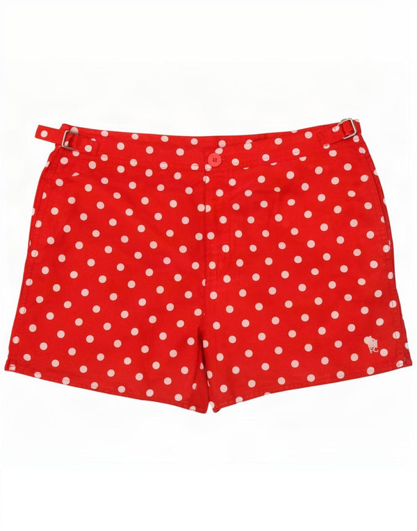 Shorts de natação feminino French Connection UK 16 grandes bolinhas vermelhas