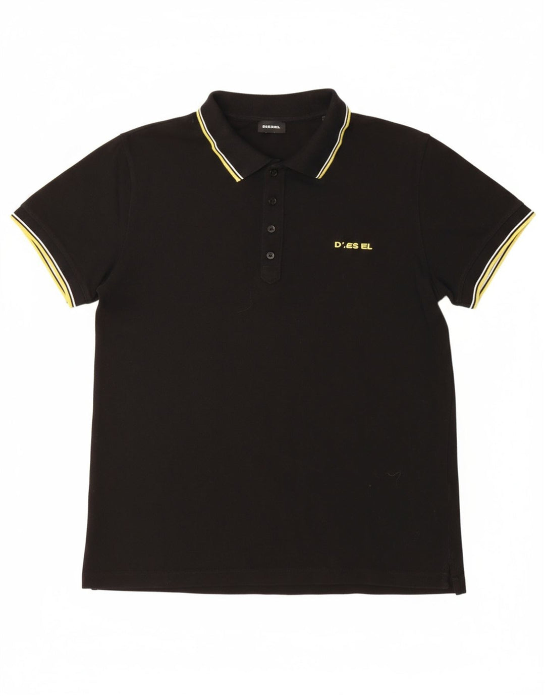 Camisa polo masculina DIESEL grande algodão preto