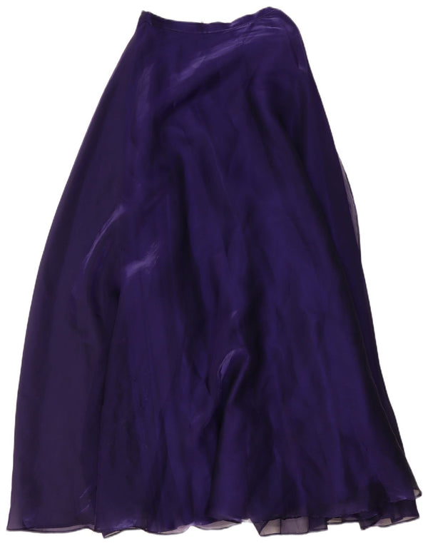 Vintage Womens Maxi Skirt Small W26 Purple Polyester