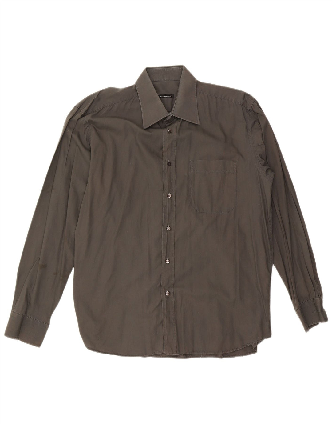 Camisa masculina ROCCOBAROCCO tamanho 41 16 grande algodão cinza