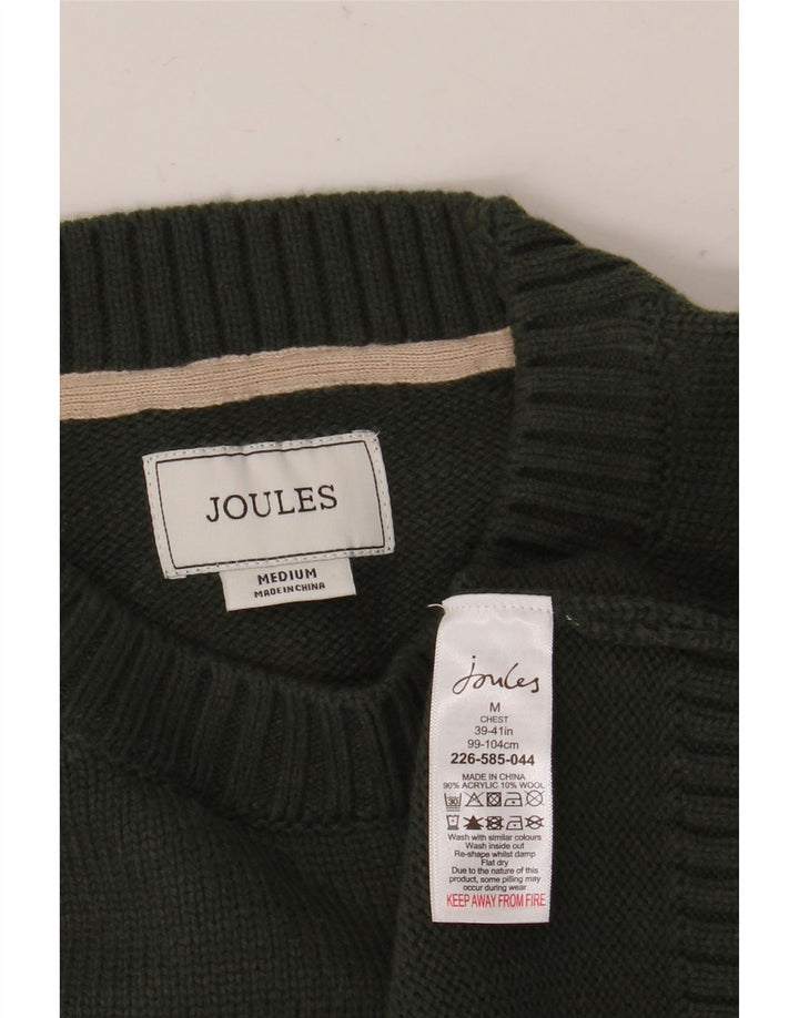 Joules Suéter masculino com gola redonda e gola redonda acrílico verde médio