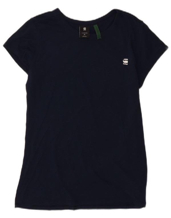 Camiseta feminina G-Star UK 12 algodão azul marinho médio