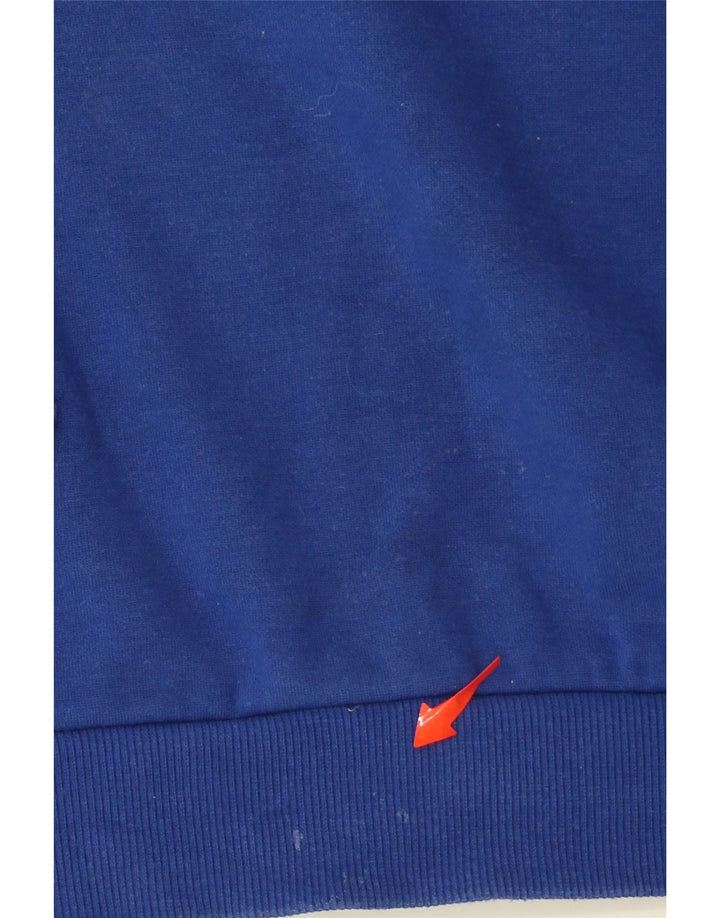 ELLESSE Suéter masculino com capuz gráfico pequeno azul algodão