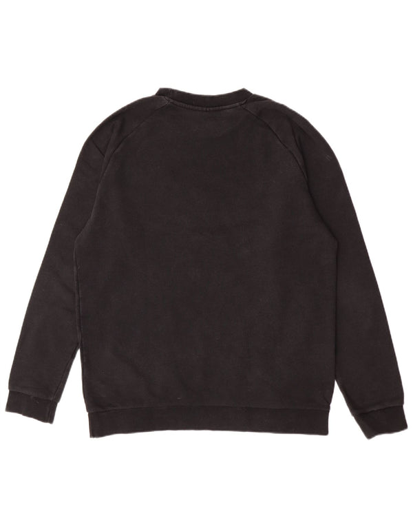 Adidas Mens Graphic Moletom Jumper Médio Algodão Preto