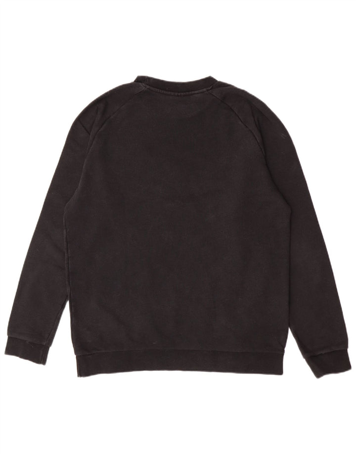 Adidas Mens Graphic Moletom Jumper Médio Algodão Preto