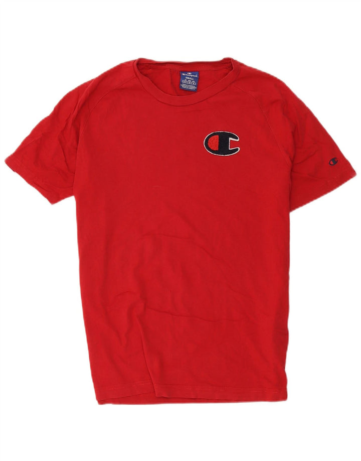Camiseta masculina Champion pequena de algodão vermelho