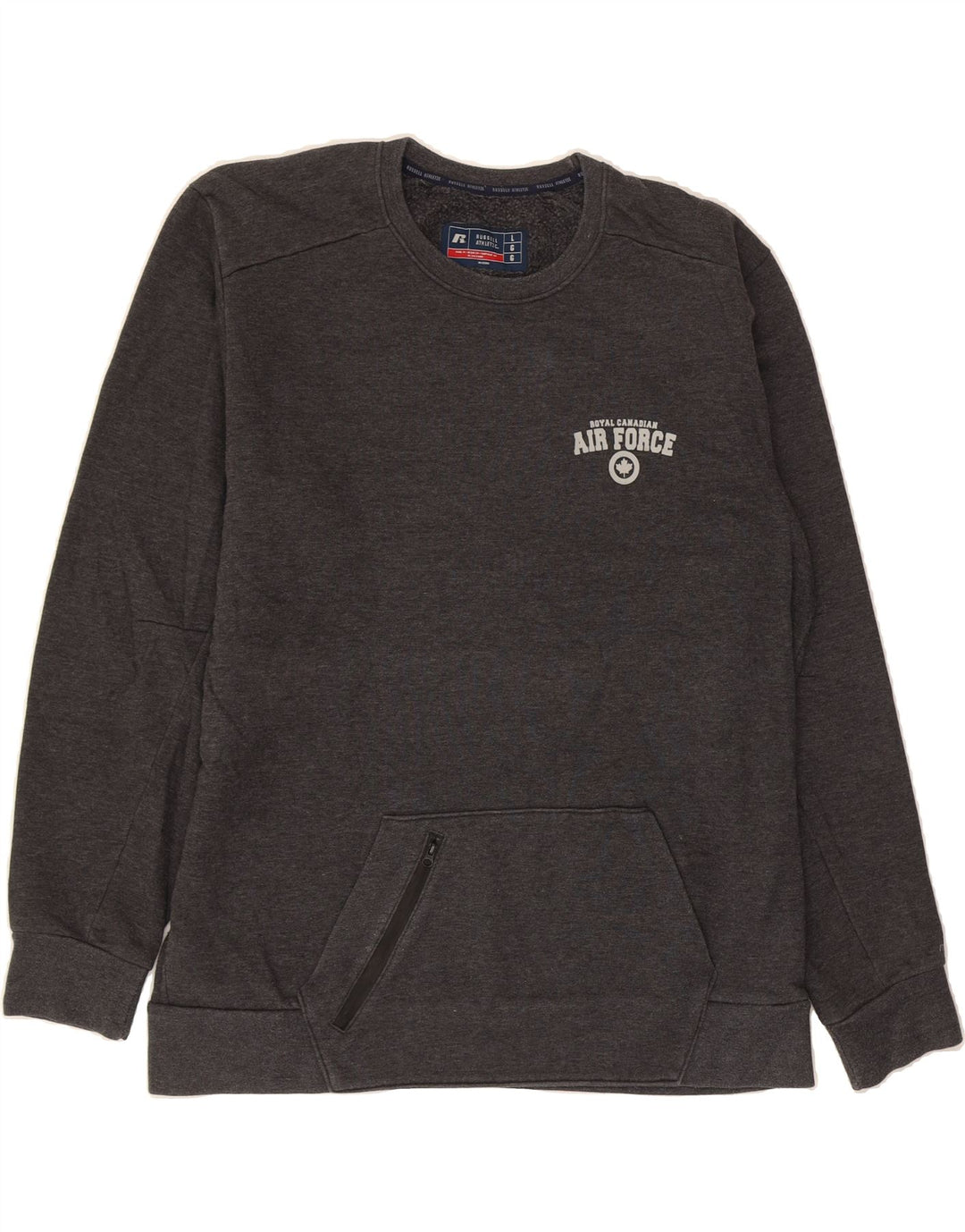 RUSSELL ATHLETIC Mens Sweatshirt Jumper Large Grey Cotton Vintage Russell Athletic and Second-Hand Russell Athletic from Messina Hembry 