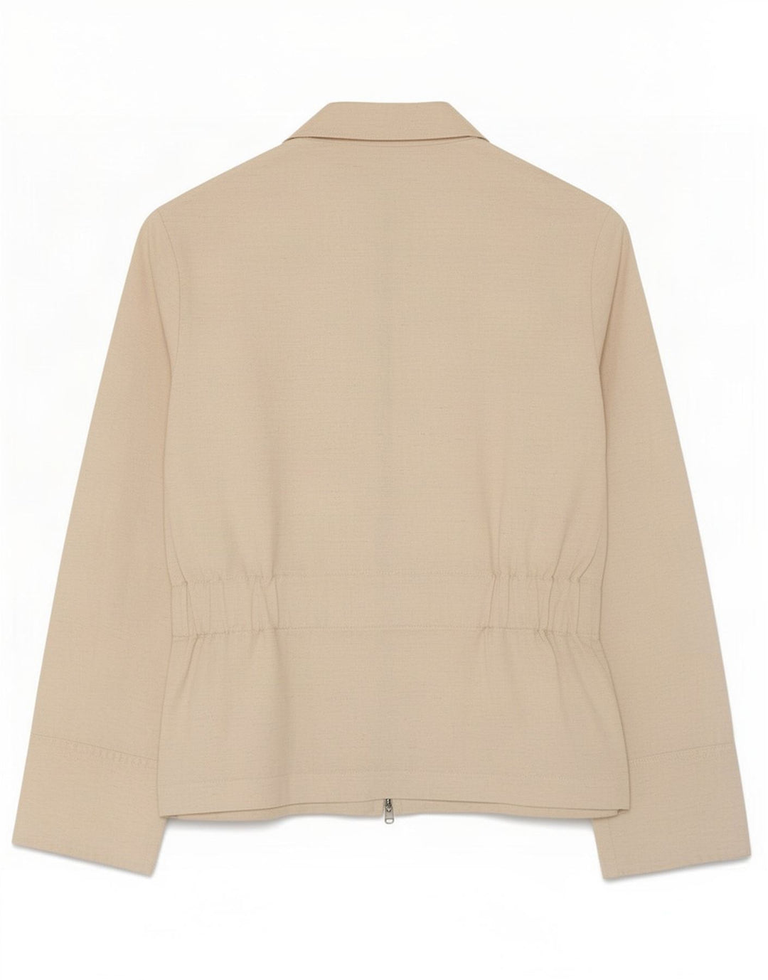 Jaqueta blazer feminina Topshop Reino Unido 10 viscose manchada bege pequena