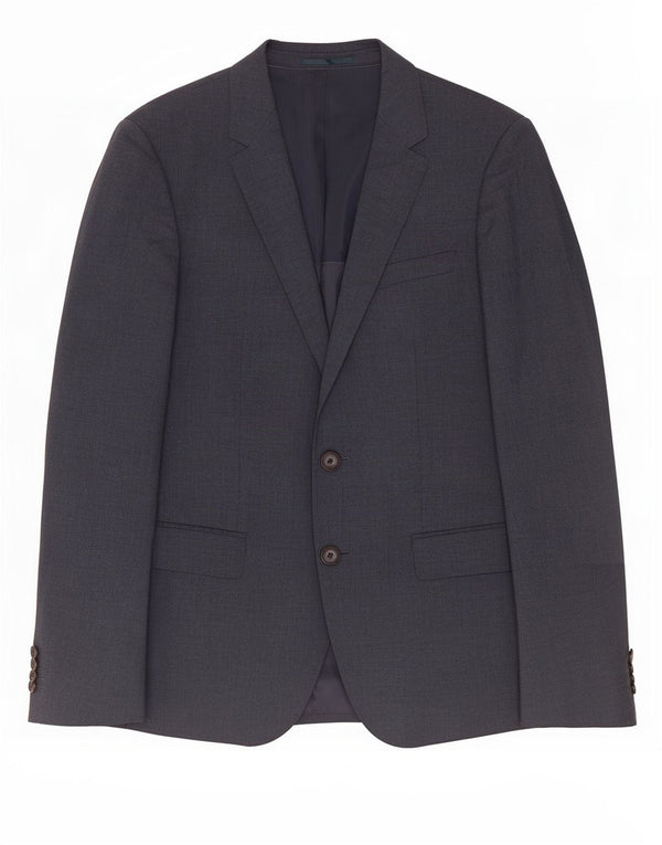 Jaqueta Blazer Masculina Hugo Boss com 2 Botões EU 48 Lã Azul Marinho Médio