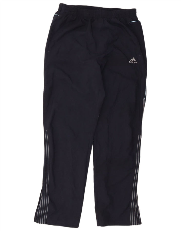 Calça de treino masculina Adidas grande poliéster azul marinho