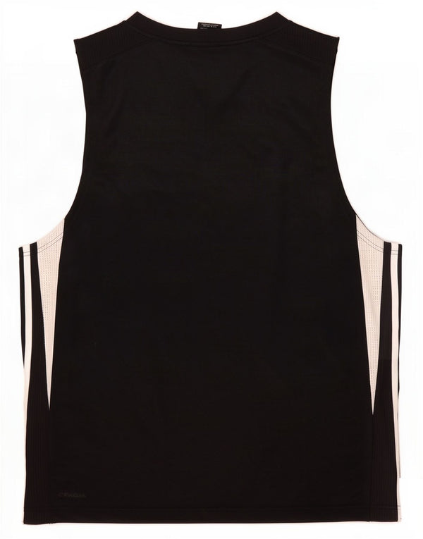 Adidas Mens Climacool Vest Top Grande Preto Colorblock Poliéster