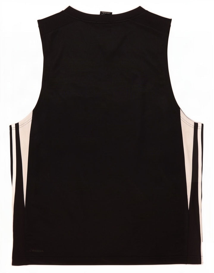 Adidas Mens Climacool Vest Top Grande Preto Colorblock Poliéster