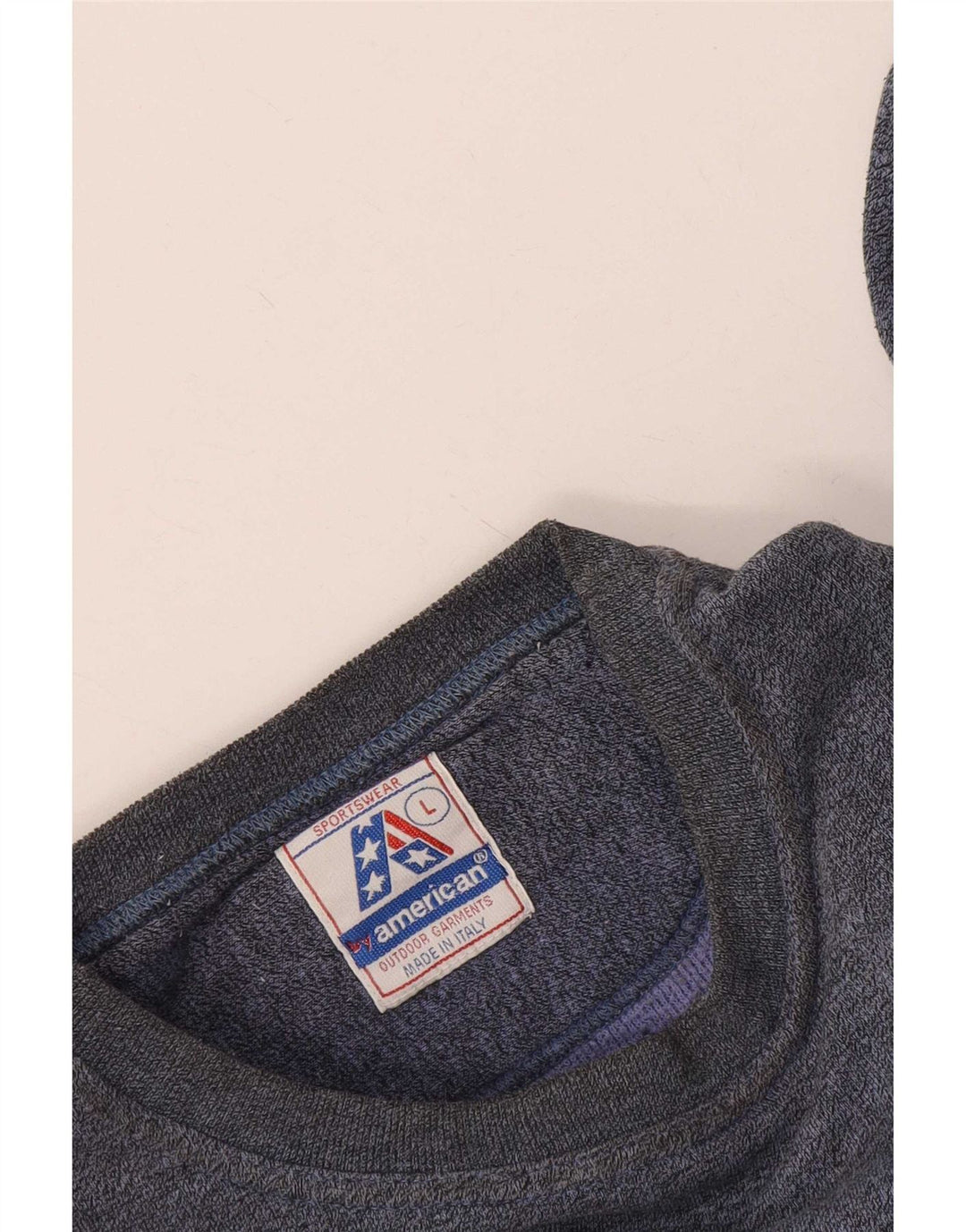 Suéter de moletom feminino grande com estampa gráfica da American Women UK 16 grande azul