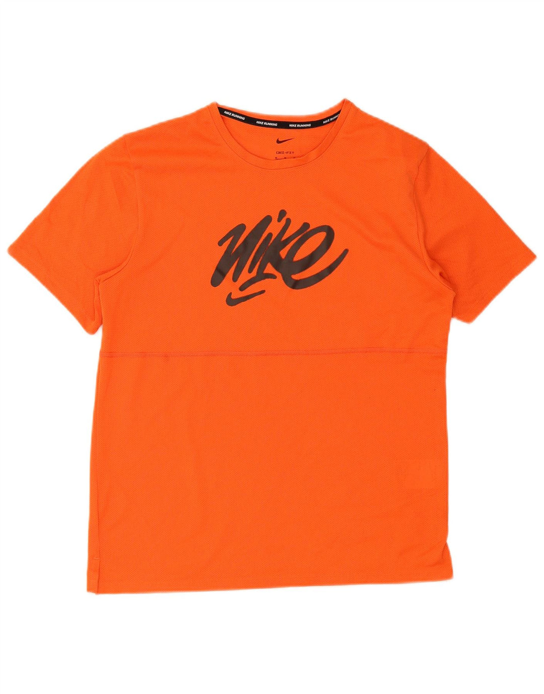 Camiseta Nike Masculina Dri Fit Graphic Top Médio Laranja Poliéster