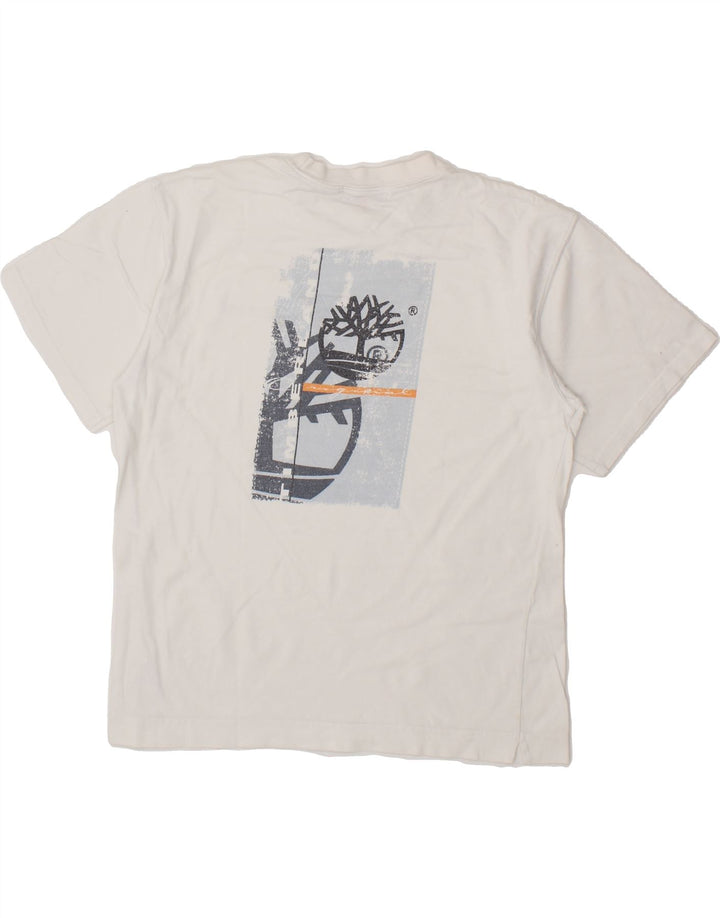 TIMBERLAND Boys Graphic T-Shirt Top 11-12 Years White Cotton Vintage Timberland and Second-Hand Timberland from Messina Hembry 