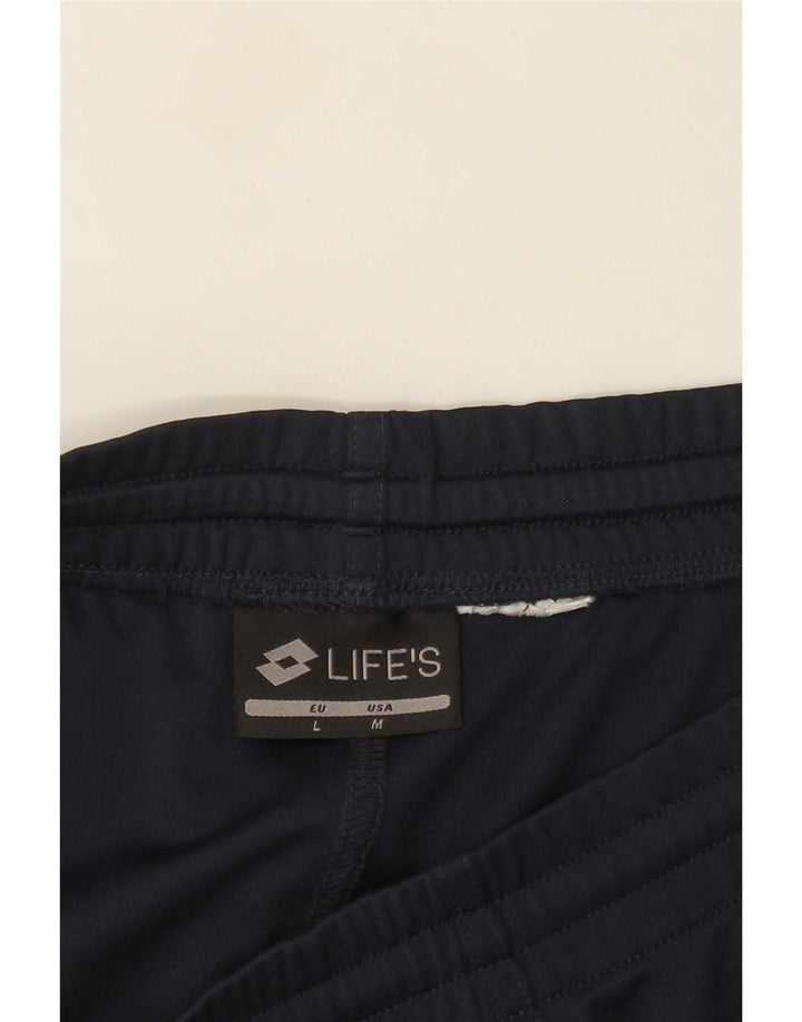 Shorts esportivos gráficos masculinos Lotto médio bloco colorido azul marinho