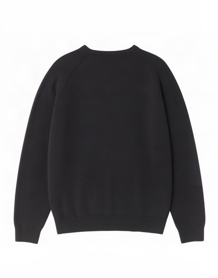 Suéter masculino Marks & Spencer com decote em V médio azul marinho acrílico