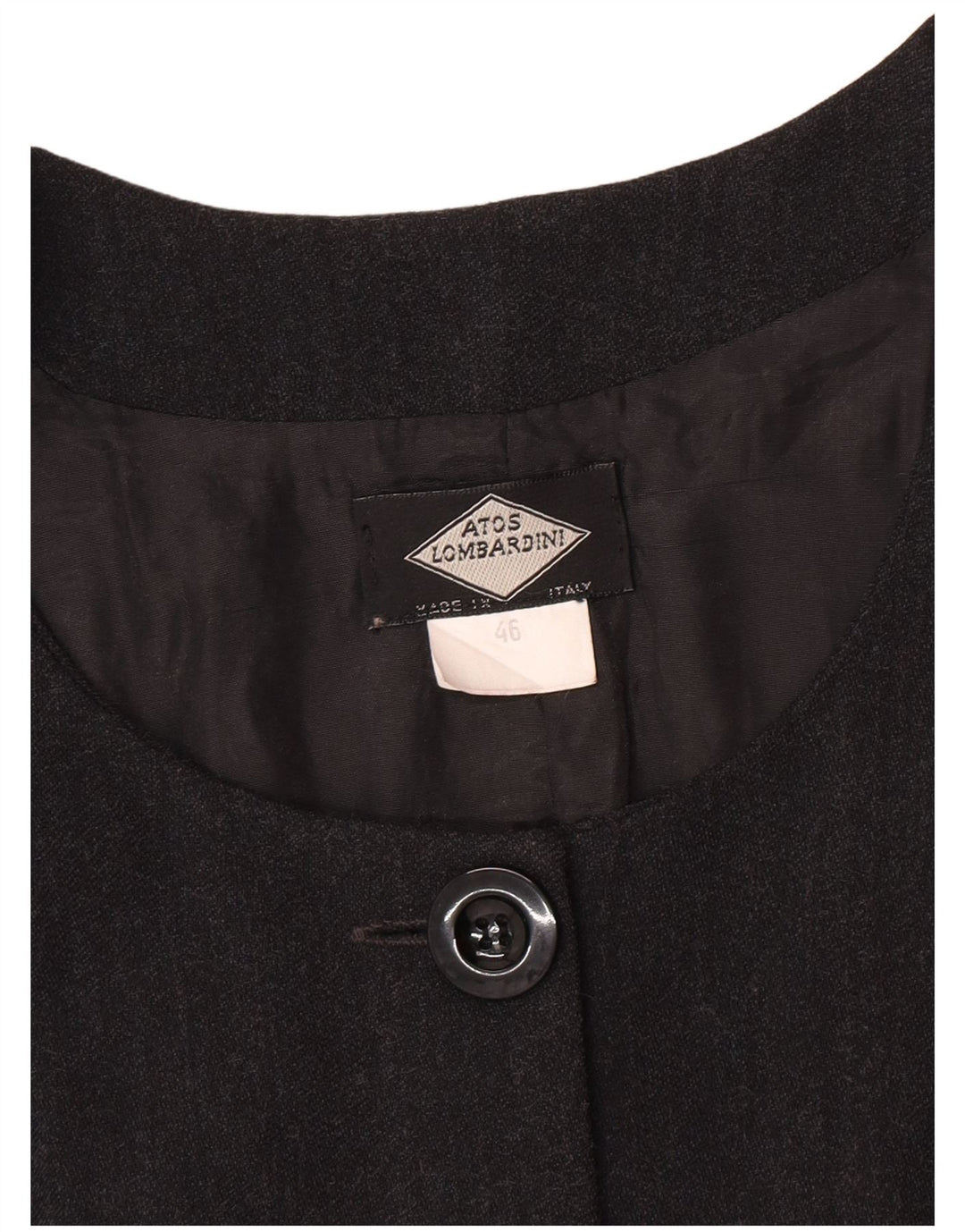 Jaqueta blazer feminina sem mangas com 5 botões Atos Lombardini IT 46 grande cinza