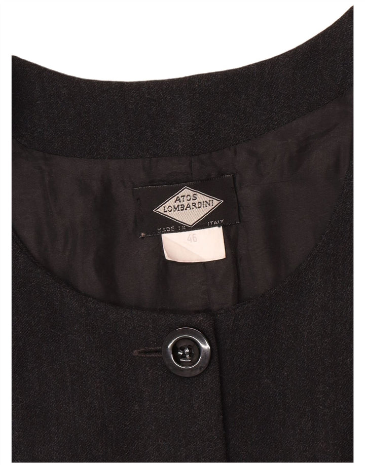 Jaqueta blazer feminina sem mangas com 5 botões Atos Lombardini IT 46 grande cinza