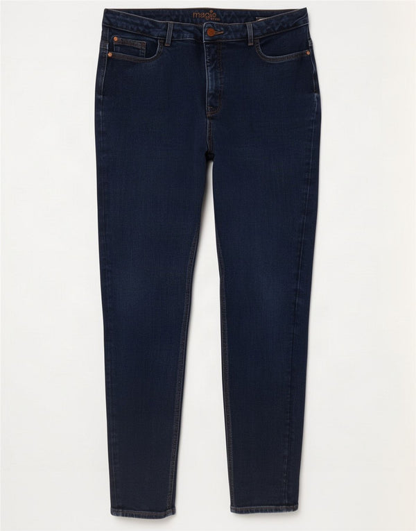 Marks & Spencer Womens Skinny Jeans UK 16 Grande W32 L27 Azul Marinho Algodão
