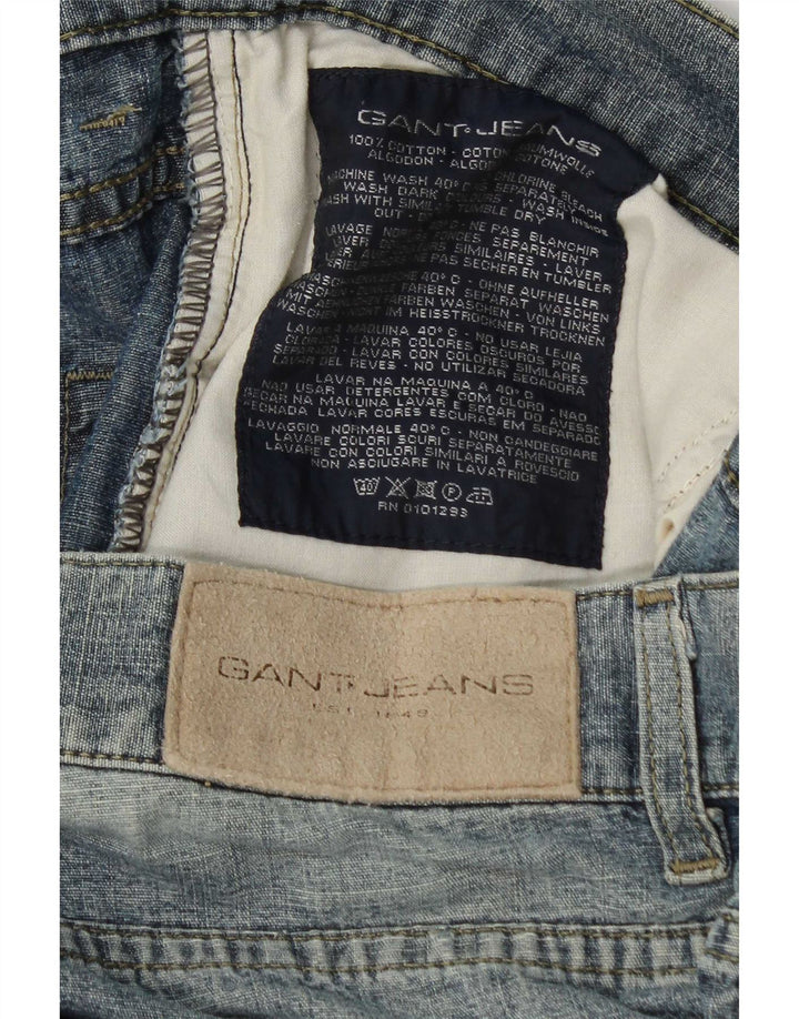 Gant Jeans Reto Masculino W34 L31 Azul Algodão