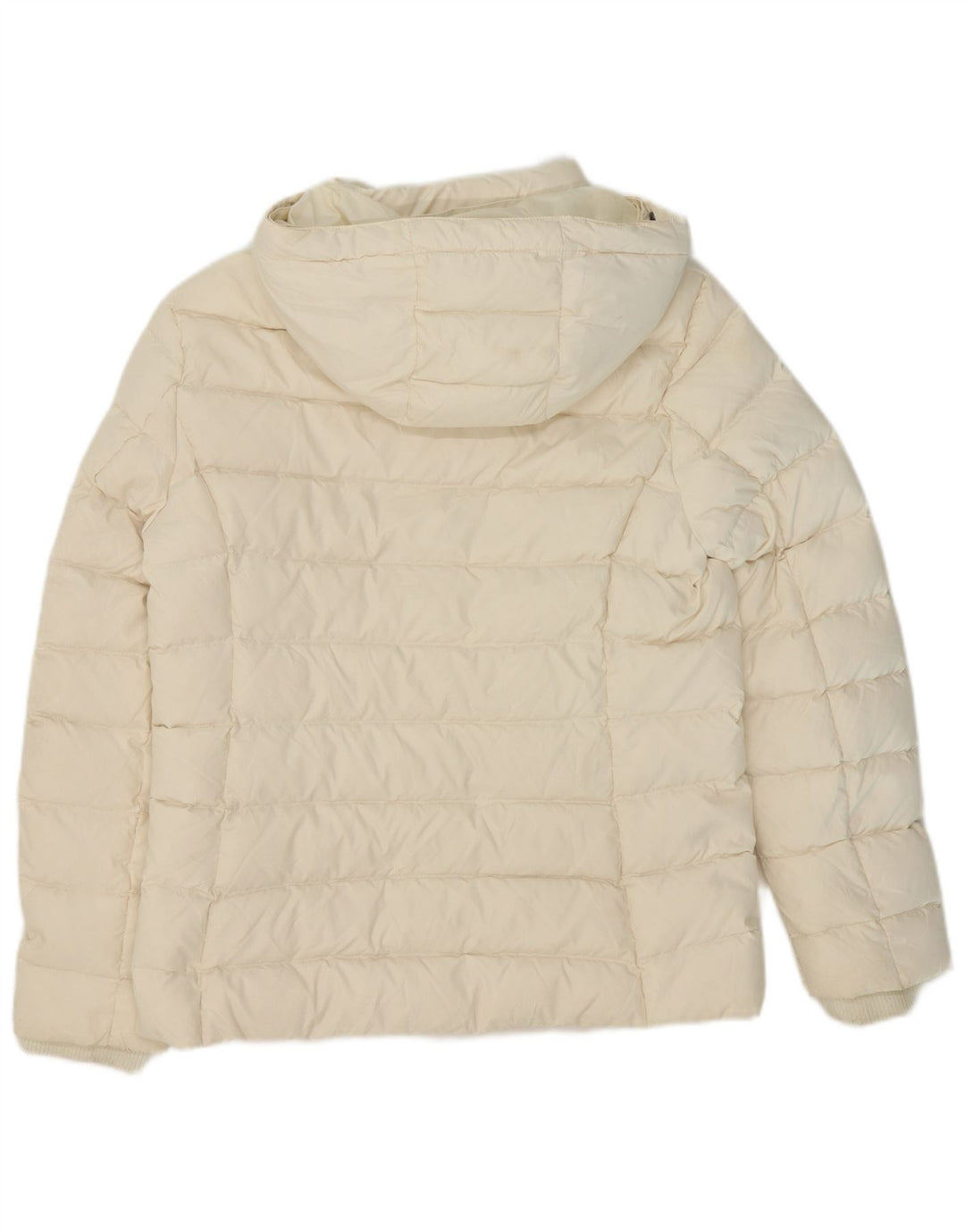 Jaqueta acolchoada com capuz feminina Tommy Hilfiger UK 18 XL poliéster branco