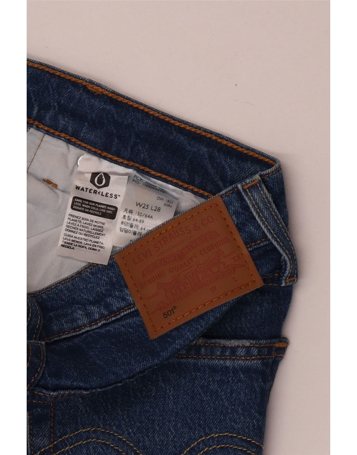 Calça jeans feminina Levi's 501 Straight W25 L28 azul