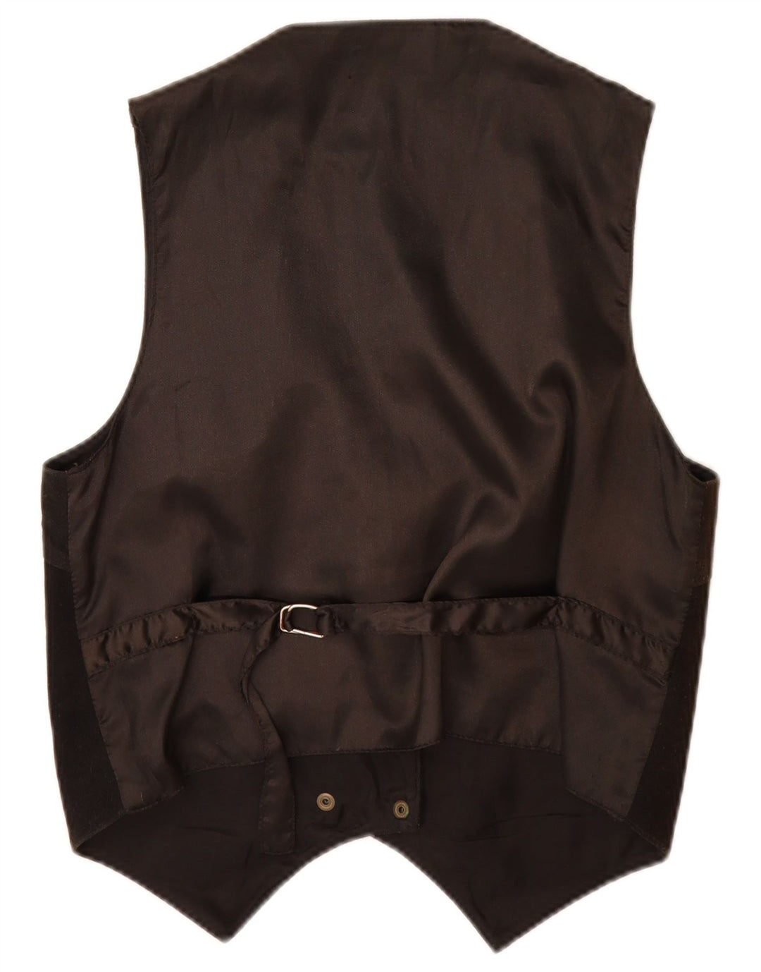 Colete de camurça vintage feminino Reino Unido 14 couro preto médio