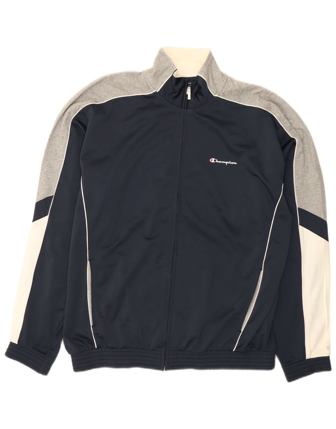 Champion Mens Treino Top Jaqueta XL Azul Marinho Colourblock Poliéster