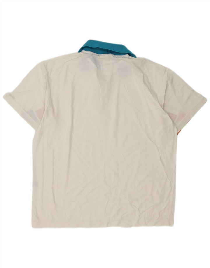 Camisa polo masculina de rugby Ellesse grande branca geométrica