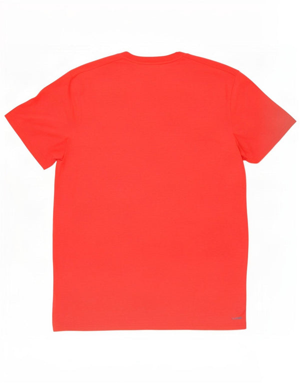 Adidas Mens Slim Fit Camiseta Top Grande Poliéster Vermelho