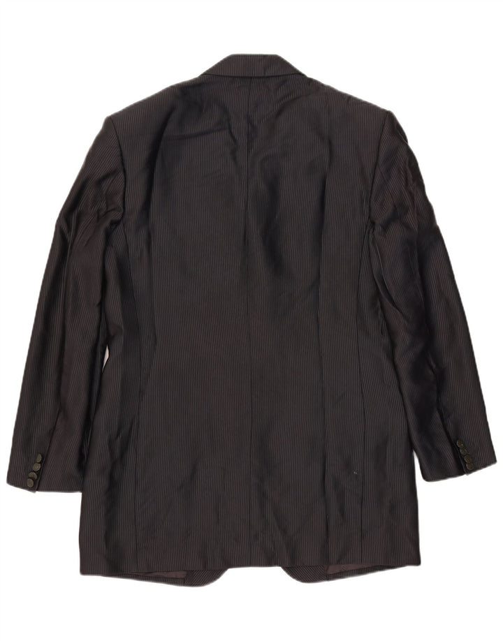 Jaqueta blazer masculina Carlo Pignatelli com 4 botões IT 50 listras pretas grandes