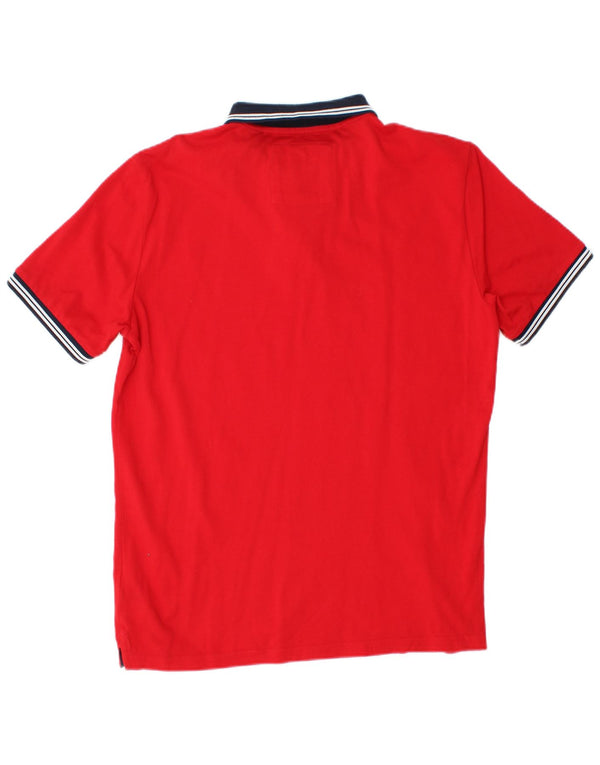 Camisa polo masculina Superdry Rugby grande algodão vermelho