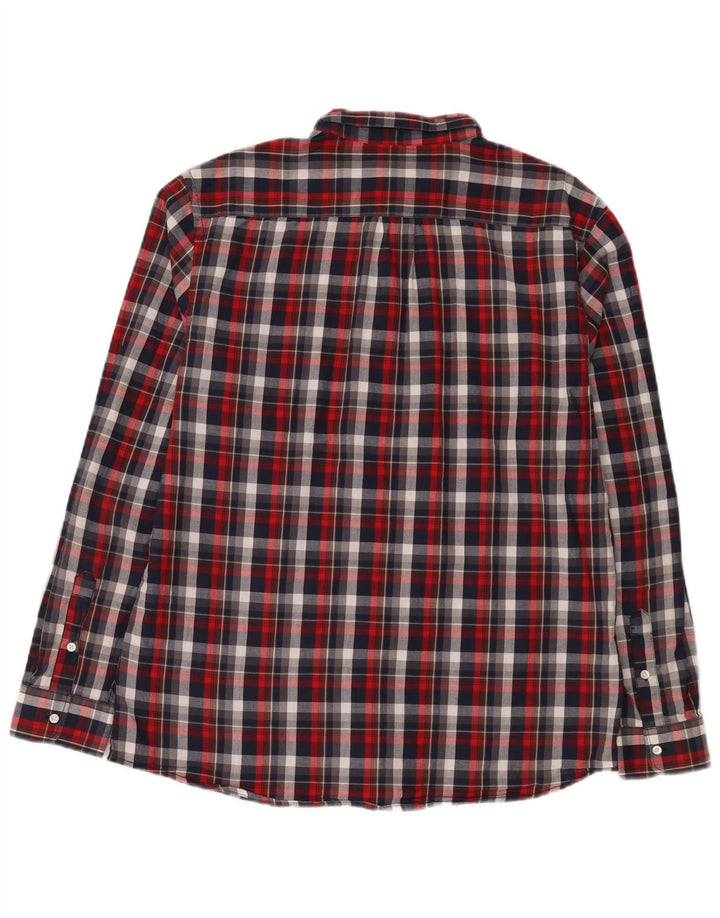 Camisa masculina de flanela Wrangler XL algodão xadrez vermelho