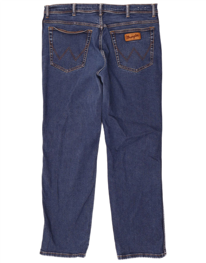Wrangler Masculino Texas Straight Jeans W40 L32 Azul Algodão