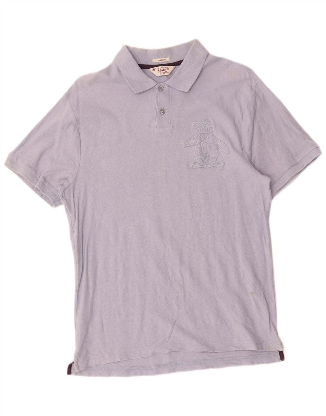 Camisa polo masculina Penguin Graphic Classic Fit algodão azul médio