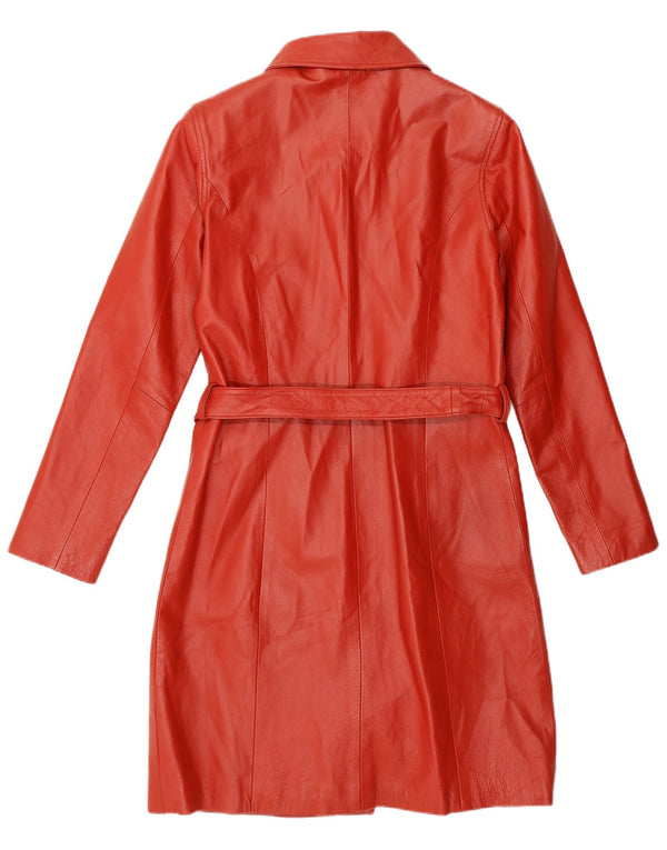 Casaco de couro feminino Kara UK 10 pequeno couro vermelho