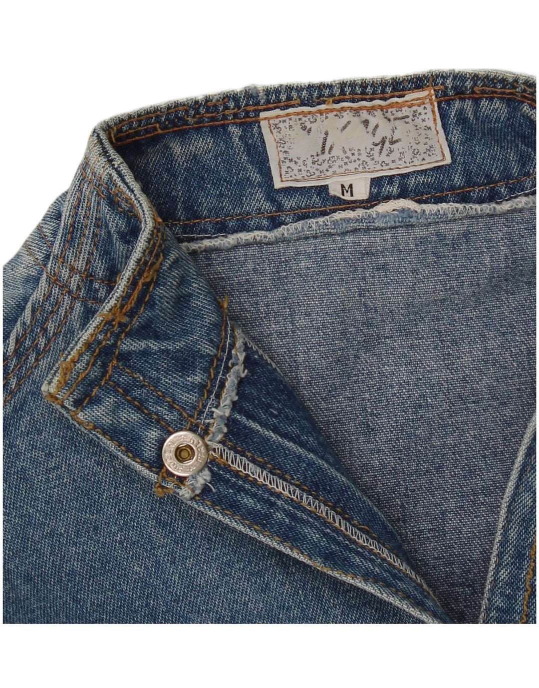 Jaqueta jeans feminina vintage UK 14 azul médio