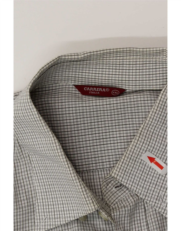 Camisa masculina Carrera 2XL xadrez cinza
