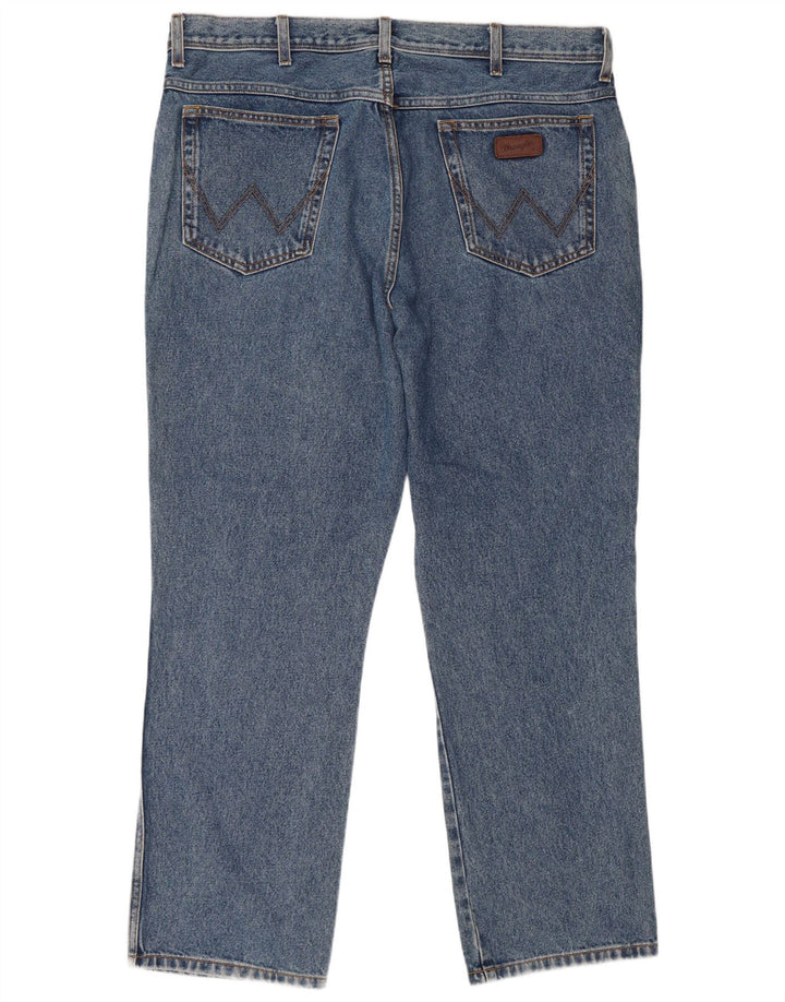 Calça jeans reta masculina WRANGLER regular fit W40 L30 algodão azul
