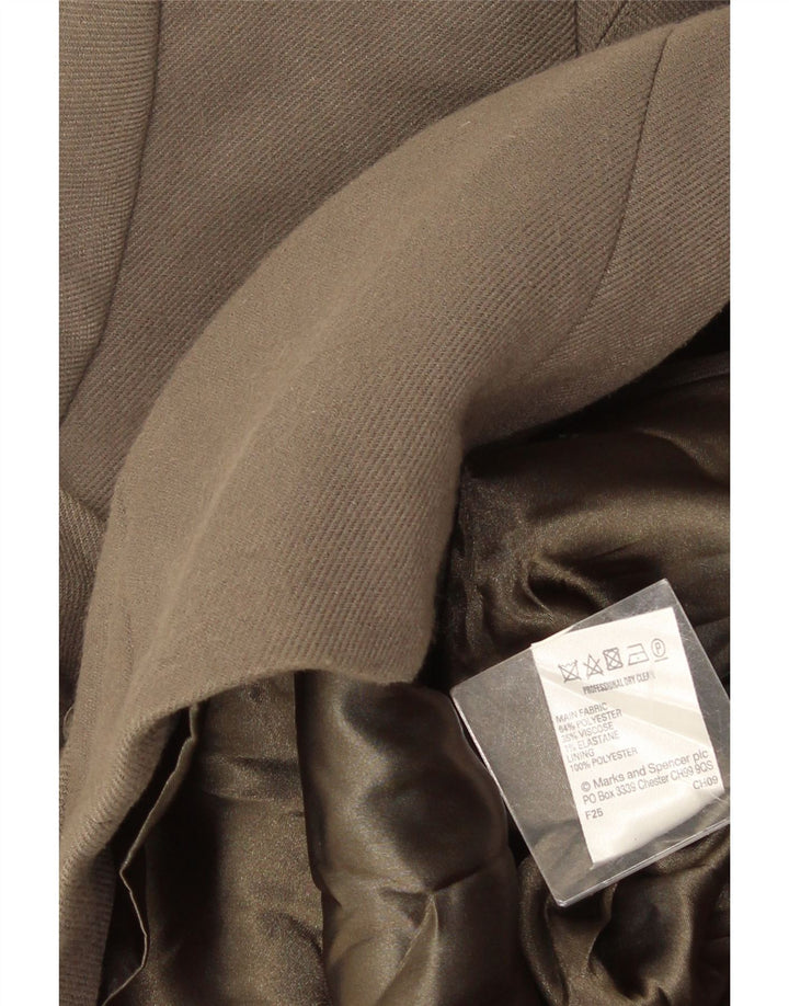 Trench Coat feminino Marks & Spencer Reino Unido 10 pequeno poliéster cinza