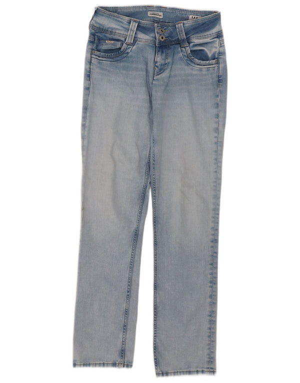 PEPE Jeans Feminino Reto W29 L32 Azul Algodão